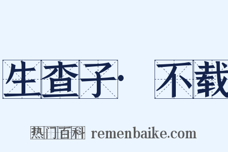 生查子·不载是什么意思的图片